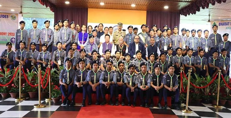 ITANAGAR- The Governor of Arunachal Pradesh Lt. General KT Parnaik, (Retd.), who is also the Patron of Bharat Scouts and Guides (BSG) State Association presented the State Award