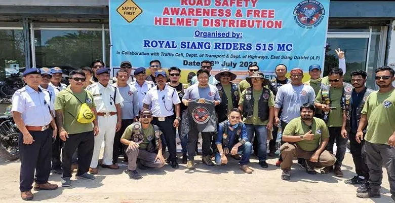 Aruachal: Road Safety Awareness cum Free Helmet Distribution camp held in Pasighat