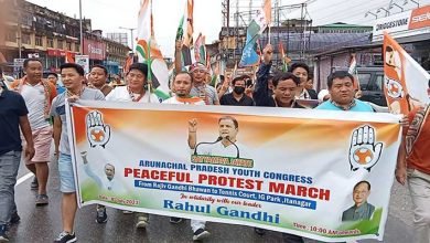 Itanagar: APYC, APCC organise Peaceful Protest March in solidarity of Rahul Gandhi