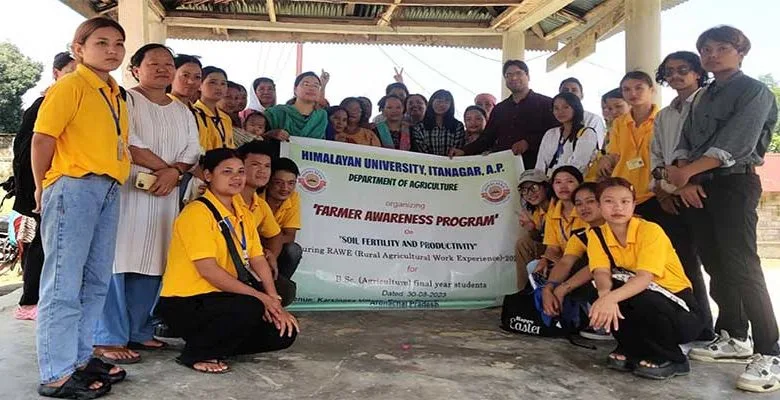 Arunachal: Himalayan University conducted the Farmer Awareness Program in Karsingsa