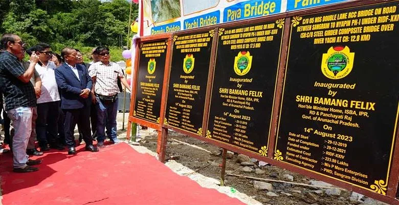 Arunachal: Bamang Felix dedicates five RCC bridges in Nyapin AC