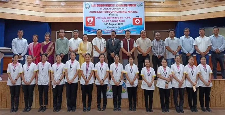 Arunachal: Rajiv Gandhi University Conducted Workshop on “CPR” and Unveiled the Book Women in Sports