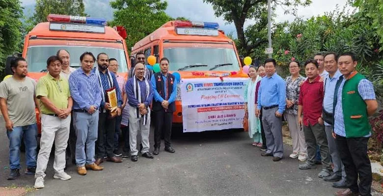 Arunachal: Alo Libang flags off Two Blood Collection Transport Vans