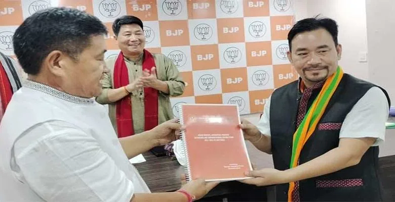 Arunachal: Gumsen Lollen takeover as new State President of Kishan Morcha BJP