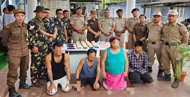 Arunachal: Four Drug Peddlers including a woman Nabbed With 1.47 gms Of 'Brown Sugar' in Pasighat