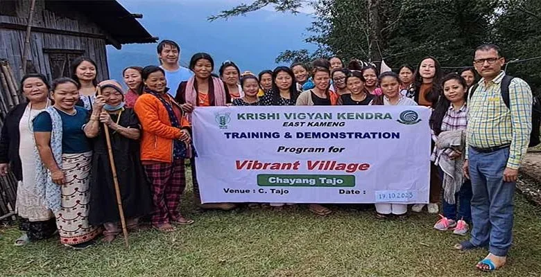 Arunachal: KVK East Kameng Conducted Training cum Demonstration Programme at Vibrant Village, Chayang Tajo