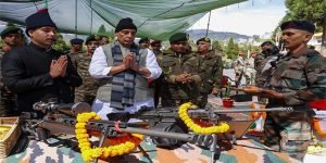 Arunachal: Raksha Mantri Rajnath Singh visits LAC, Celebrates Dussehra with troops