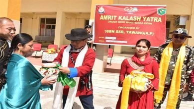 Arunachal: SSB takes out Amrit Kalash Yatra at Tawang