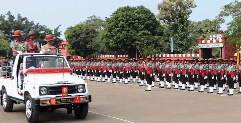 Arunachal Governor reviews the attestation Parade of the Assam Rifles Mahila recruits