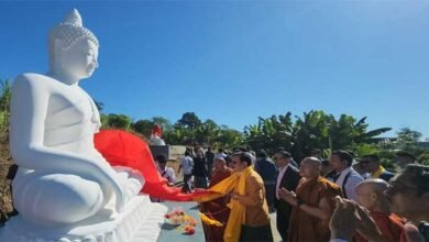 Arunachal: Chowna Mein Unveils Buddha Statues of 11ft at Mahabodhi Skill Development Centre, Nongtaw