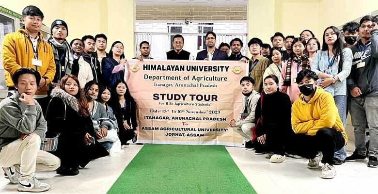 Arunachal: ‘Study tour’ conducted by Himalayan University (HU) to AAU, Jorhat