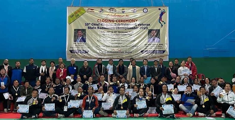 Arunachal: Lining 10th Chief Minister Veteran and Sub-Veteran State Badminton Championship 2023 concludes