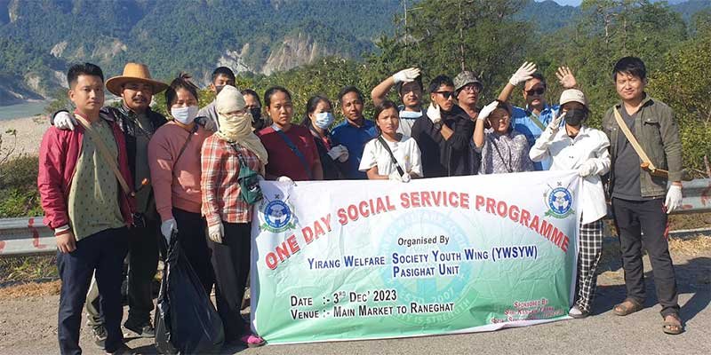 Arunachal: Yirang Welfare Society Youth Wing conducts cleanliness drive at Pasighat Market
