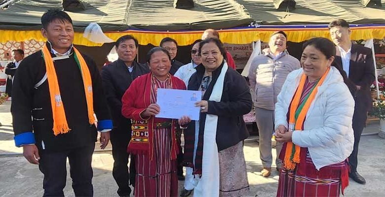 Arunachal: Union Minister Darshana Jardosh Attends Viksit Bharat Sankalp Yatra in Lumla