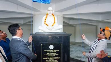 Arunachal: Rijiju dedicates post office, canara bank, unveils Mahatma Gandhi bust at NIT Jote