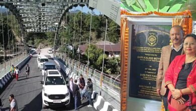 Arunachal: Moyong dedicates double lane steel Arch Sibo Korong Bridge to the people of Bogong Banggo