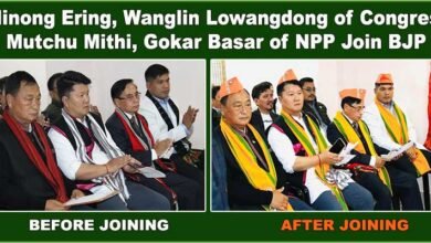 Arunachal: Ninong Ering, Wanglin Lowangdong of Congress and Mutchu Mithi, Gokar Basar of NPP Join BJP