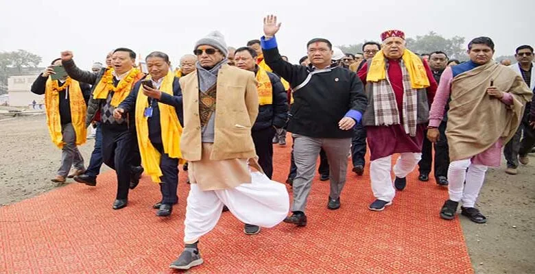 Arunachal CM Pema Khandu, his cabinet visit Ram mandir at Ayodhya