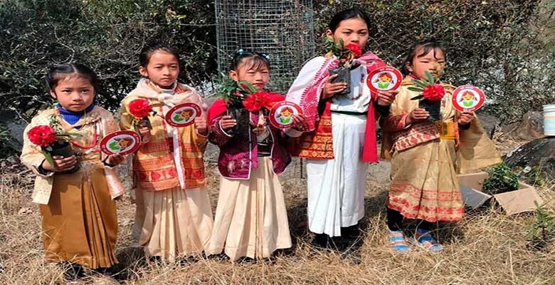 Arunachal: Girls observe International Women’s Day by planting Cherry Blossom Tree in Jigaon
