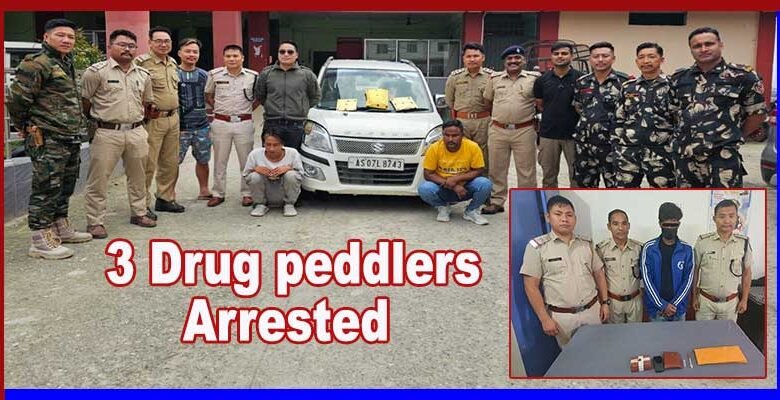 Arunachal: Capital police arrested 3 Drug peddlers, seized suspected heroin
