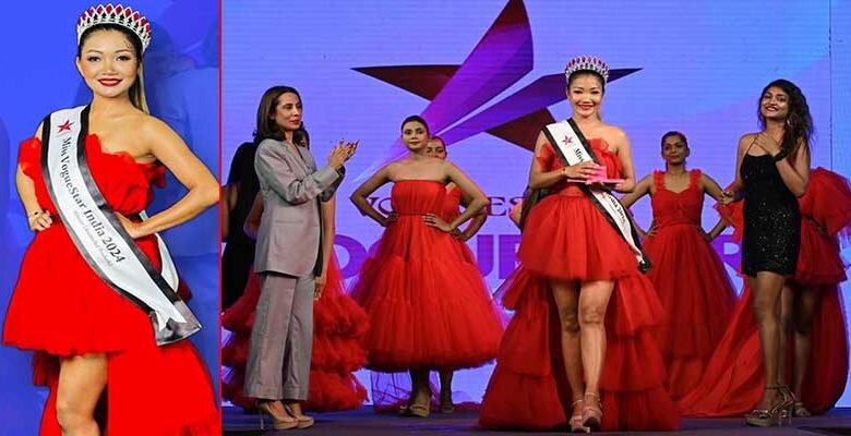 Ms Duyir Ete of Arunachal Pradesh is crowned VogueStar Miss India 2024.