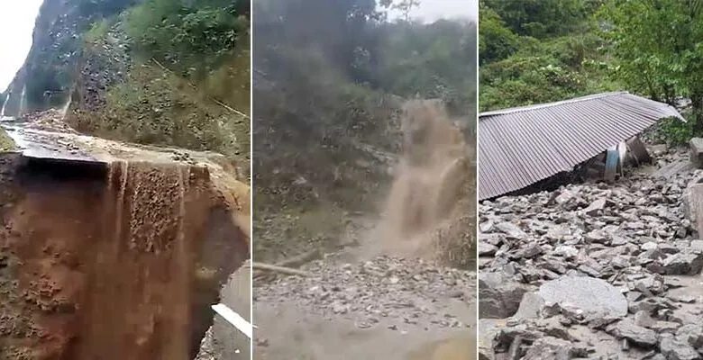 Arunachal: Massive landslide between Hunli and Anini in Dibang Valley