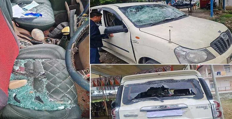 Arunachal: Miscreants damaged several vehicles of NCP Candidate Likha Saaya