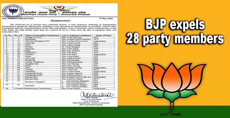 Arunachal: BJP expels 28 party members for contesting against official candidates in polls