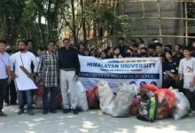 Arunachal: Himalayan University Students conduct social work at Jollang