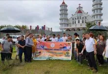 Arunachal: BJP Kisan Morcha planted trees at Catholic Church