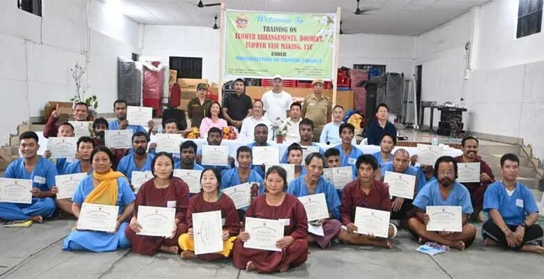 Arunachal: District Jail inmates get training for Flower Arrangements, Bouquet, Flower Base Making