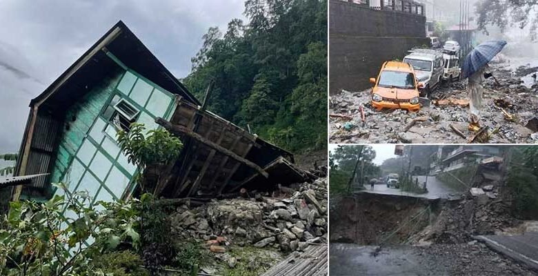 Sikkim Landslides: One killed, five missing, several houses, roads damaged in Mangan