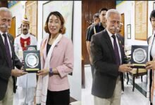 Arunachal: Governor felicitates Kabak Yano and Roshibina Devi