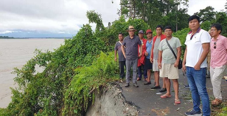 Arunachal: Oken Tayeng, MLA Mebo takes stock of flood damages in Borguli village