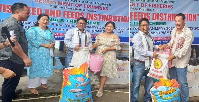 Arunachal: Fisheries Department Distributes Fingerlings and Fish Feed to Boost Aquaculture