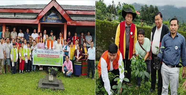 Arunachal: Under clean and green Ayeng mission of Ketir Momir Gokying, several tree saplings were planted in Ayeng village