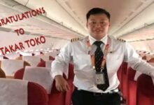 Takar Toko of Arunachal Pradesh promoted Airline pilot to Rank of Commander