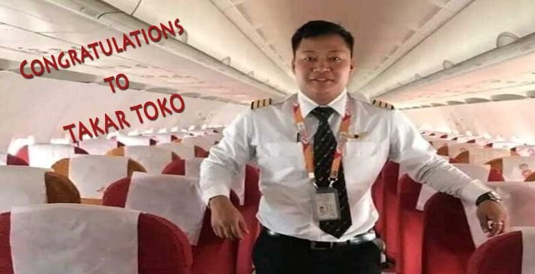 Takar Toko of Arunachal Pradesh promoted Airline pilot to Rank of Commander