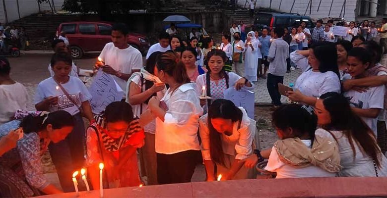 Arunachal: Candlelight peace procession held in Pasighat in demand of justice for Olip Mukherjee