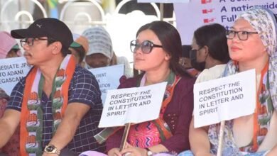 Arunachal: Congress protest at Tezu as nationwide movement against BJP govt