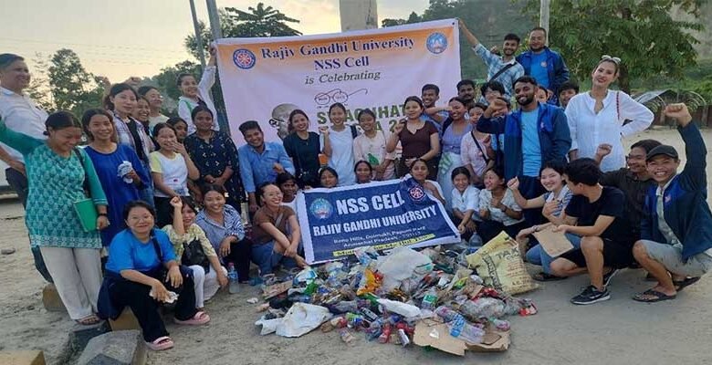 Arunachal: RGU NSS Cell organised Cleanliness Drive at Naharlagun Railway Station under Swachhata Hi Seva 2024 Campaign