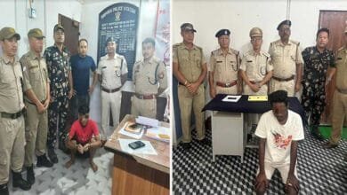 Arunachal:  Two drug peddlers arrested  with heroin in Naharlagun