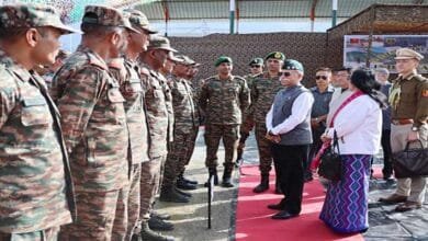Arunachal Governor interacts with troops at Anini