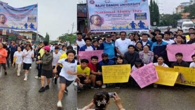 Arunachal: Rajiv Gandhi University Observes National Unity Day with a 5 km ‘Run for Unity’