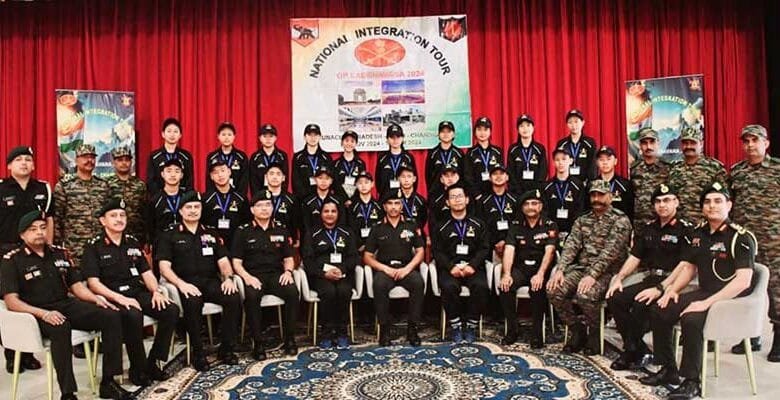 National Integration Tour for Arunachal Pradesh students concludes at Chandimandir Military Station