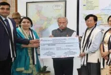 Arunachal: Governor hands over Cheque of Rs 30 Lakhs to Deepak Nabam living Home