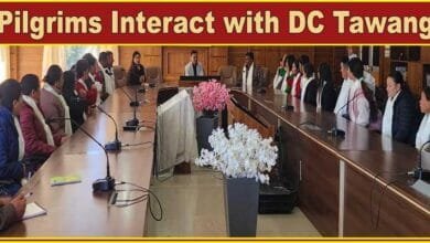 Arunachal: Pilgrims Interact with DC Tawang