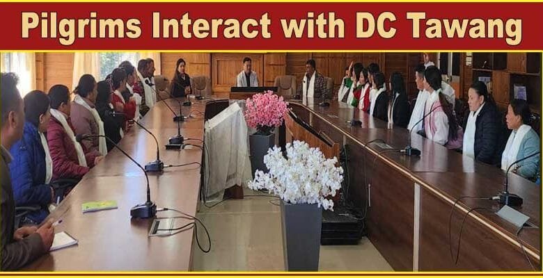 Arunachal: Pilgrims Interact with DC Tawang