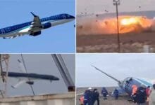 Azerbaijan Airlines Plane With 67 On Board Crashes Near Aktau City In Kazakhstan