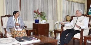 Union MoS of WCD Savitri Thakur calls on the Governor of Arunachal Pradesh